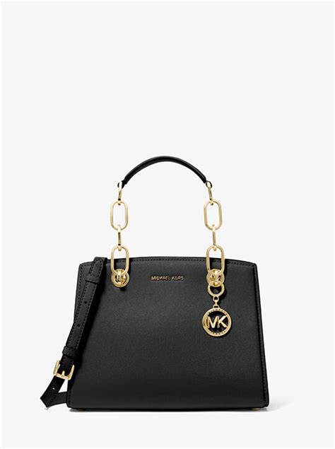 michael kors tragetasche cynthia|MICHAEL Michael Kors Cynthia Small Leather Satchel Bag.